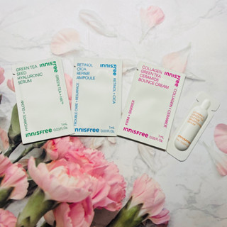innisfree 悅詩風吟🌿 A醇淨膚超修護安瓶/綠茶籽玻尿酸保濕精華/維他命C淨亮精華/膠原勝肽緊緻澎澎霜 1ml