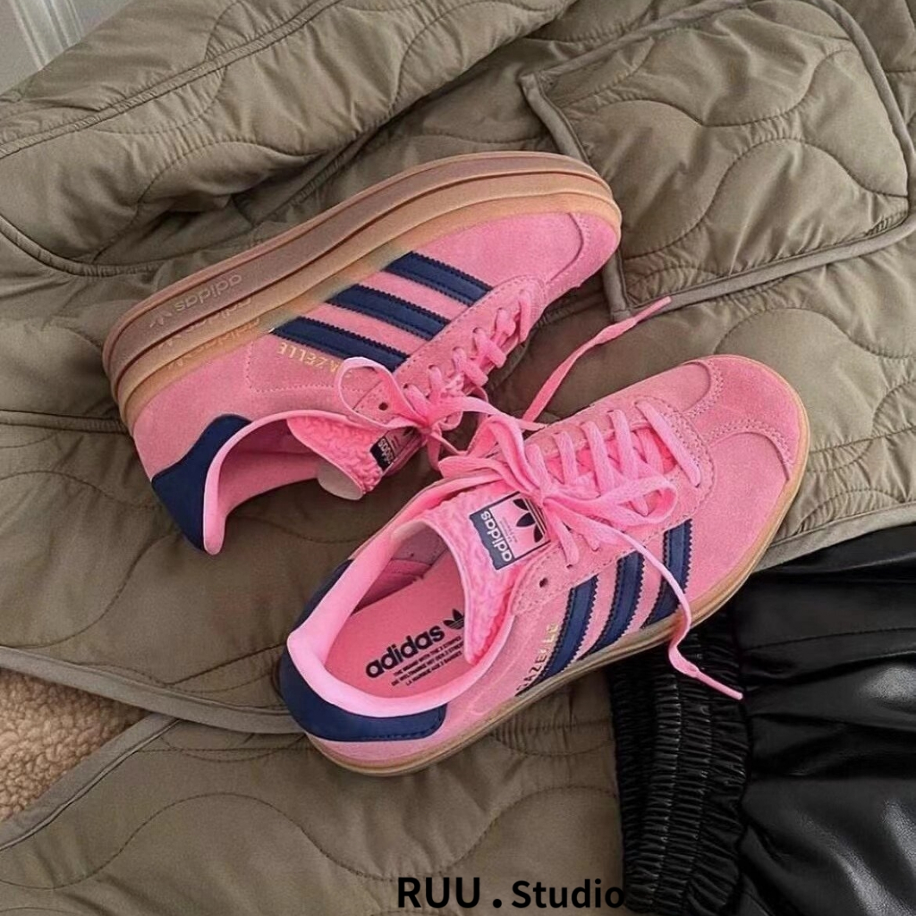 Adidas Originals Gazelle Bold 粉色 草莓熊粉 焦糖底 厚底板鞋 H06122 ID6997