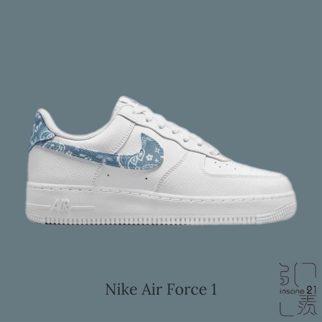 NIKE AIR FORCE 1 LOW 變形蟲腰果花 白水藍 女 DH4406-100【Insane-21】