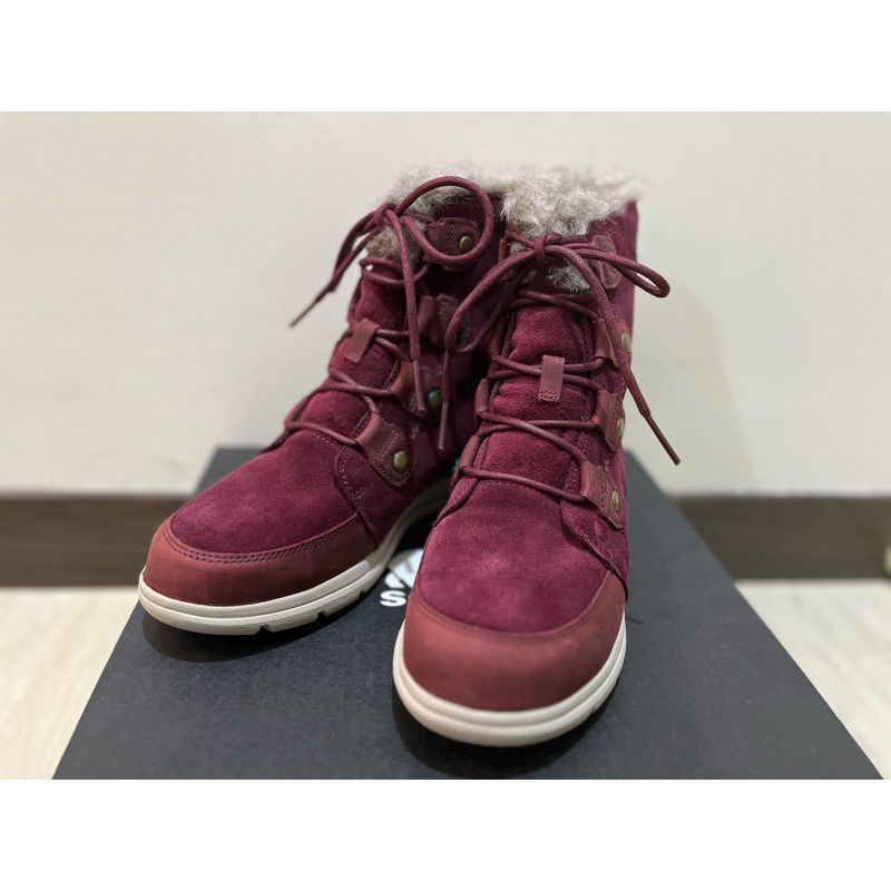 甜價出售‼️sorel explorer Joan  女用 防水雪靴 酒紅