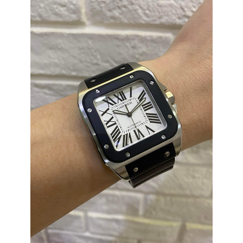 Cartier 卡地亞 Santos 100 38mm 山度士 W20121U2 2024.01保養完成