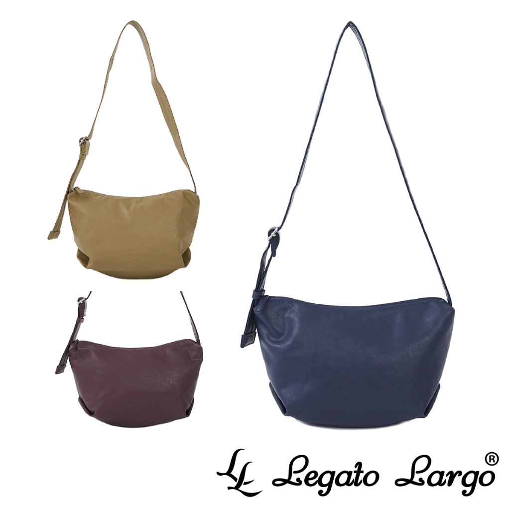 Legato Largo 半月形 皮革款 可水洗單肩斜背包 Small size (LG-F3041Z)