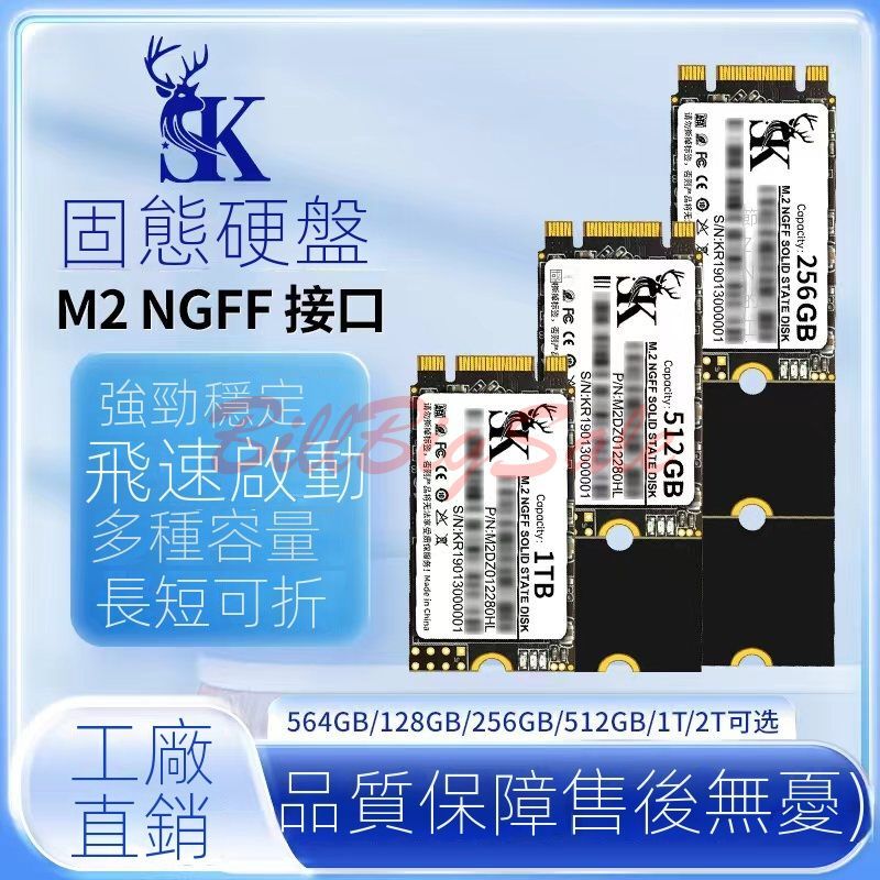 全新(M.2 NGFF SATA SSD)5年保固2242 2260 2280 2T 1T 512G 256G固態硬碟