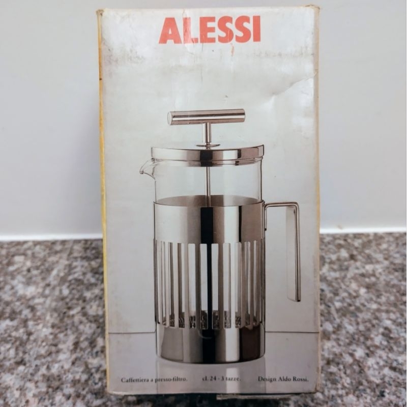 Alessi 9094/3 濾壓壺 壓濾式咖啡壺 8oz 義大利精品 沖泡器 Aldo Rossi 義大利咖啡壺 咖啡壺