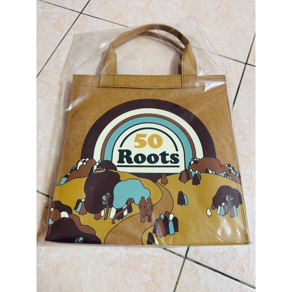 【Roots】水洗牛皮紙提高顏值手提袋購物袋