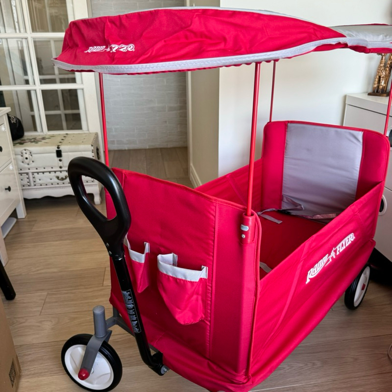 [近全新-只使用過一次-購買前先詢問] Radio Flyer 有棚 旅行拖車 折疊 推車 折疊車 旅行 拖車 拉車