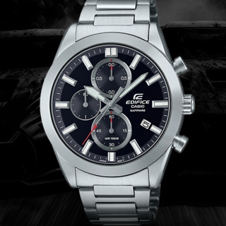 CASIO卡西歐 EDIFICE 簡約經典 三眼計時腕錶-黑 EFB-710D-1A