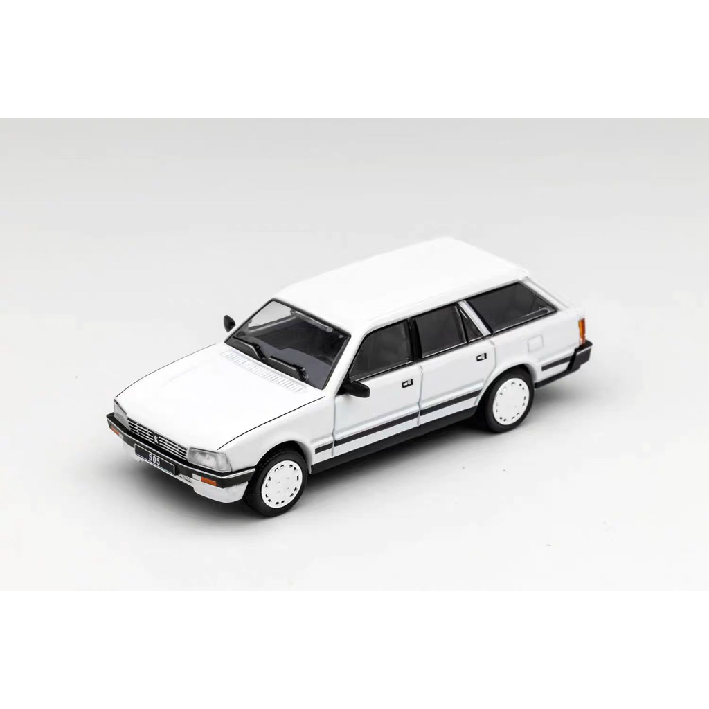 DCT 合金汽車模型 1/64 寶獅汽車 旅行車 Peugeot 505 SW 1986 白色 #63  全新現貨