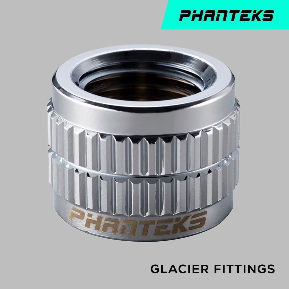 Phanteks 追風者 PH-FFA_CR_G1/4 母對母延伸接頭14mm - 銀色