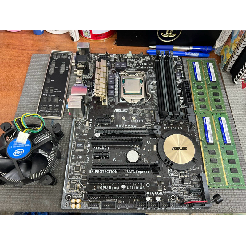 《過年前大特價》華碩H97-PRO主機板+CPU I7 4790+DDR3 4Gx4+銅扇+擋板 1150腳位