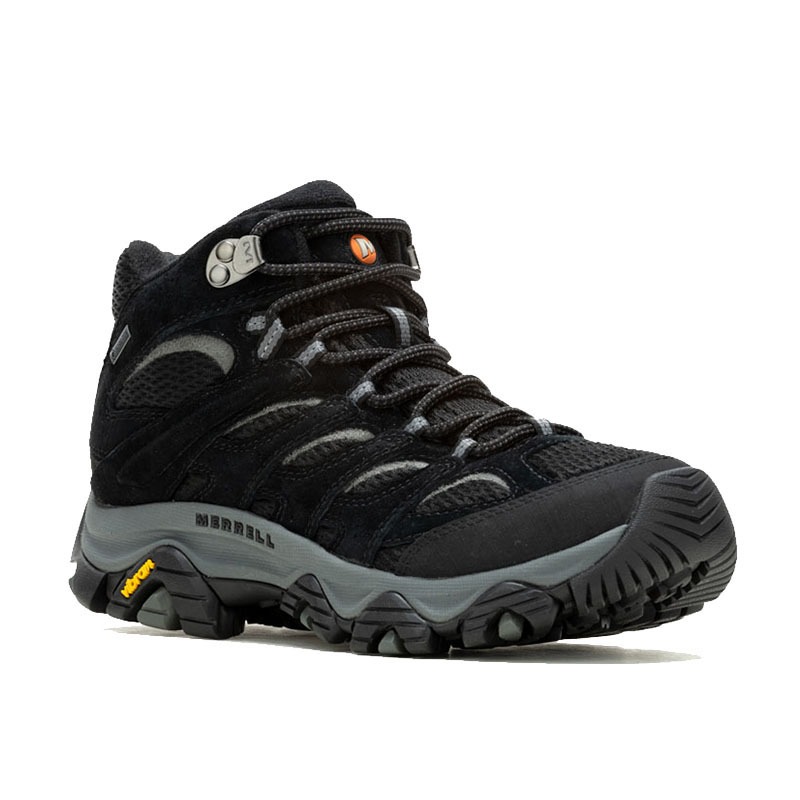 【MERRELL 美國】女 MOAB 3 MID GORE-TEX 中筒登山鞋 黑灰 戶外防水鞋 ML036308