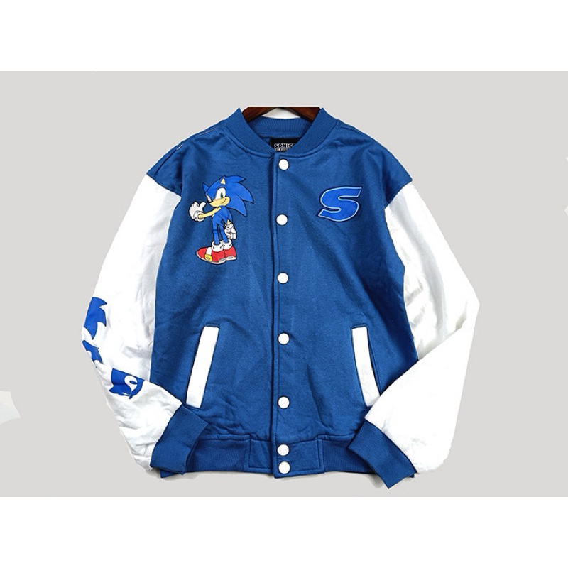 衣斯坦寶｜ 歐美正版 Sonic 4-16y 音速小子 男童 運動 棒球 外套 上衣 索尼克 衣服 兒童 童裝