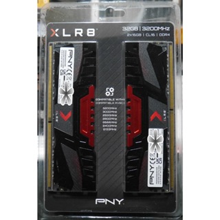 全新 PNY XLR8 DDR4 3200 32GB(16Gx2) 桌上型電競記憶體 / CL16