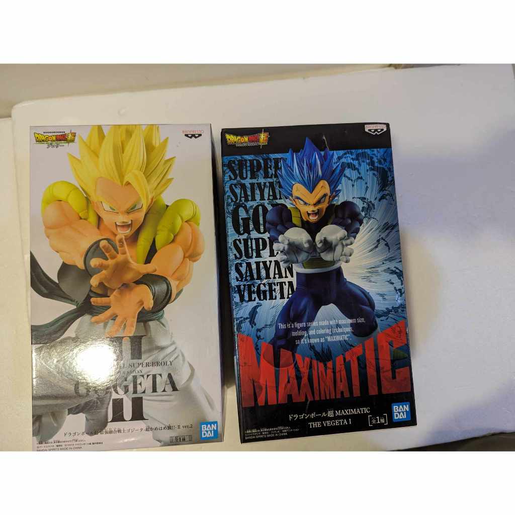 特惠區商品~ 金證 日版 七龍珠 GOGETA 遊藝場限定七龍珠超-悟吉塔 貝吉特 電鍍色藍髮 景品公仔