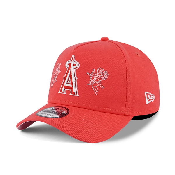 【NEW ERA】MLB 洛杉磯 天使 桃紅色 邱比特 情人節 9FORTY 卡車帽【ANGEL NEW ERA】