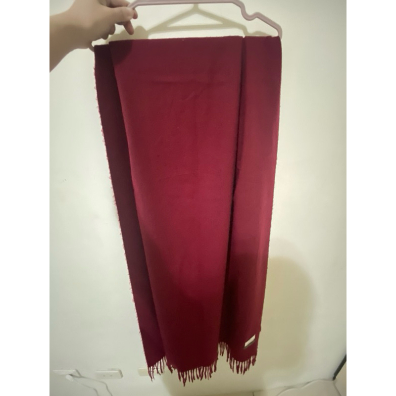 酒紅色 質感sky cashmere 圍巾
