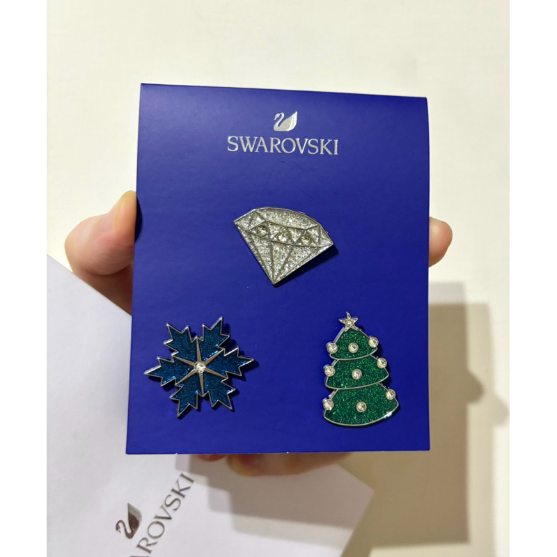 施華洛世奇 SWAROVSKI 聖誕胸針三套組