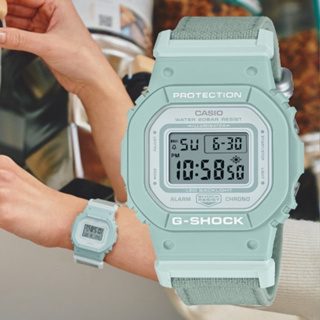 CASIO 卡西歐 G-SHOCK 纖薄精巧 藍綠色 經典方型 環保布手錶GMD-S5600CT-3