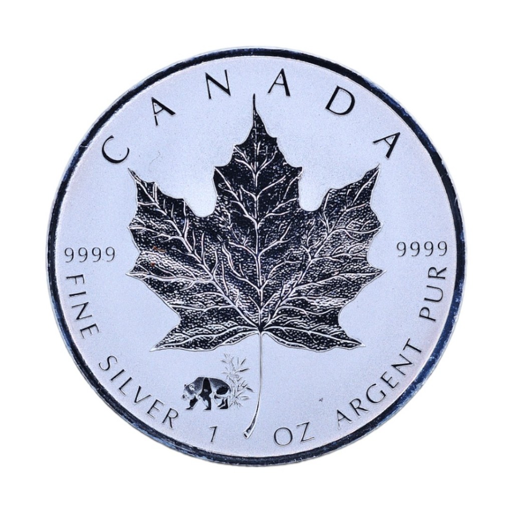 2017加拿大楓葉熊貓加鑄1盎司銀幣