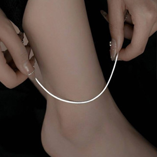 《贈禮盒提袋》S925通體純銀腳鍊 光面蛇骨鍊手鏈腳鍊 性感迷人大手圍手鍊 銀飾銀樓《真愛鍊Cherish 》