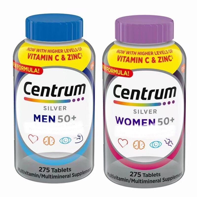 正品Centrum 好市多 男性/女性 綜合維他命 銀寶善存 50+ 275粒 效期：2025/07 美國進口 正品代購