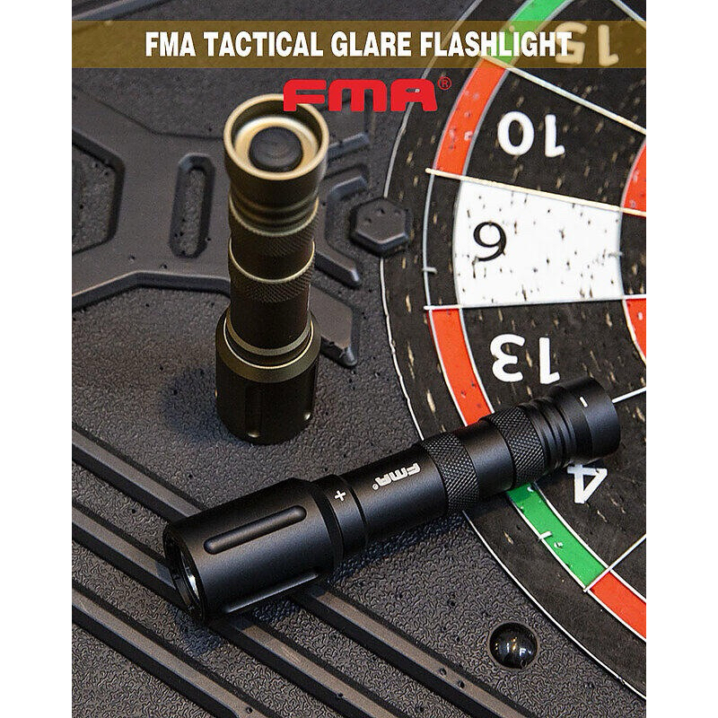 （圓仔）FMA 戰術強光手電筒 槍燈 450流明 18650『黑色、沙色』TB1448
