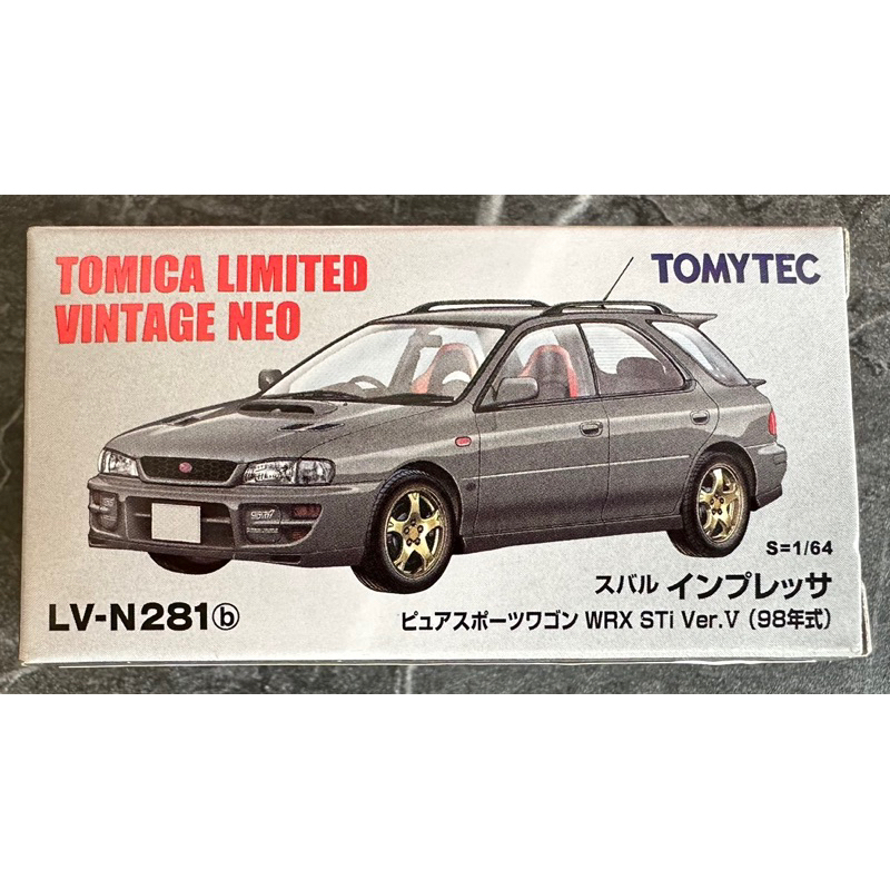 Tomytec 多美 Lv-n281b SUBARU IMPREZA Wagon WRX STi 灰 Tomica 模型