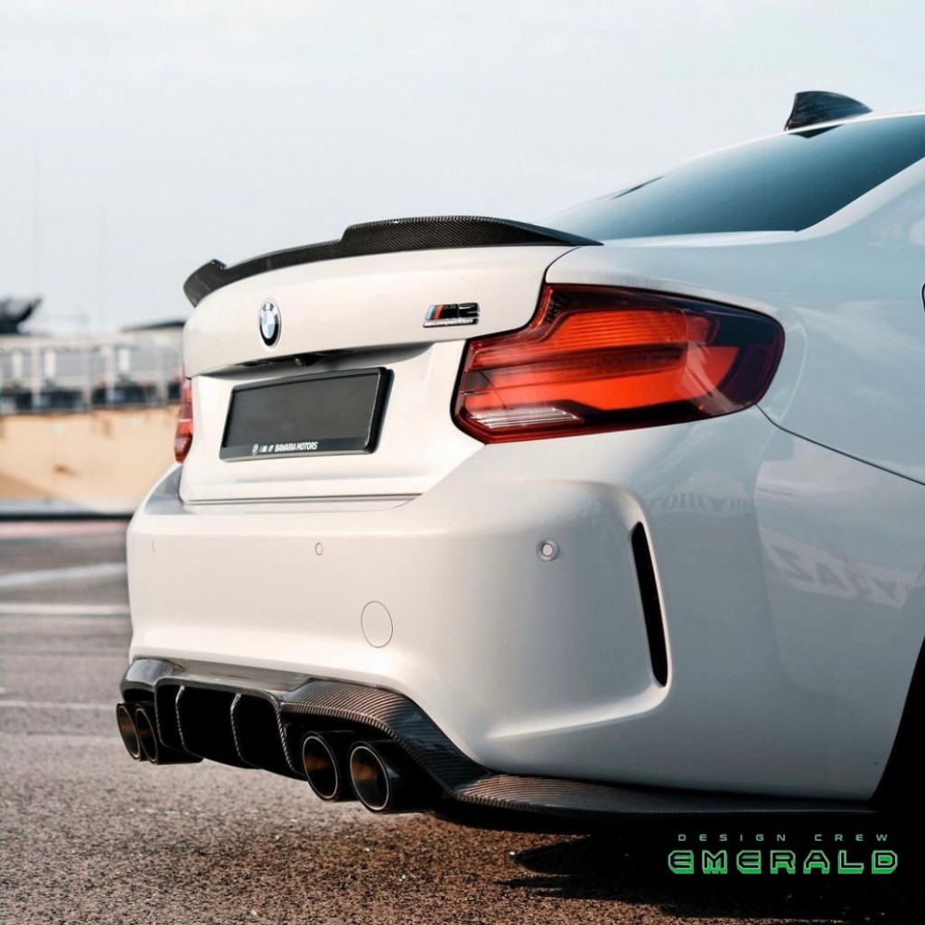 【現貨 / 乾碳】BMW F22 F87 M2 M2C 升級 CS款 乾式碳纖維 尾翼 壓尾 擾流板 熱壓 碳纖維 卡夢