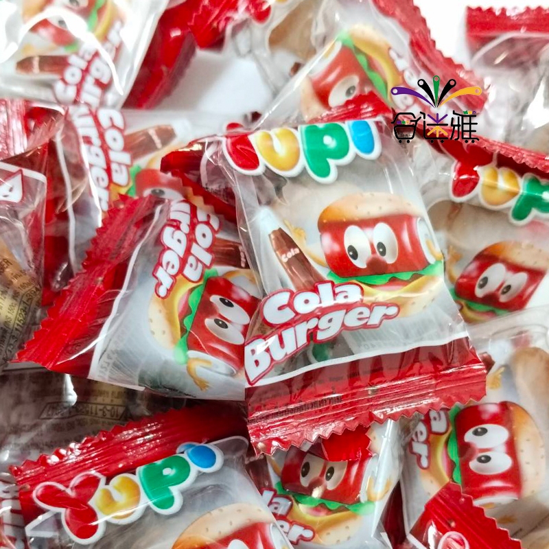 呦皮QQ糖 YUPI可樂口味漢堡軟糖/可樂漢堡7g/個(1個、4個)【合迷雅古早味】