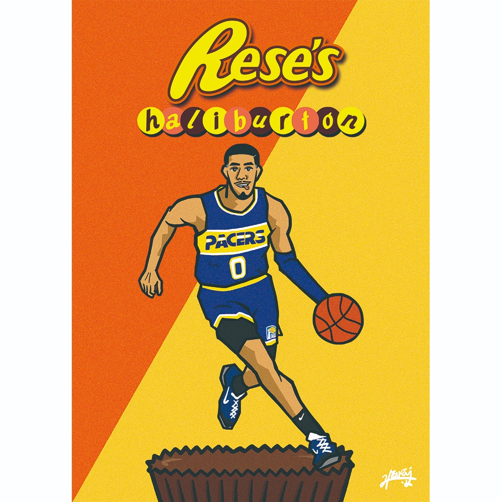 NBA Indiana Pacers 印第安納溜馬隊 Tyrese Haliburton 明信片/海報