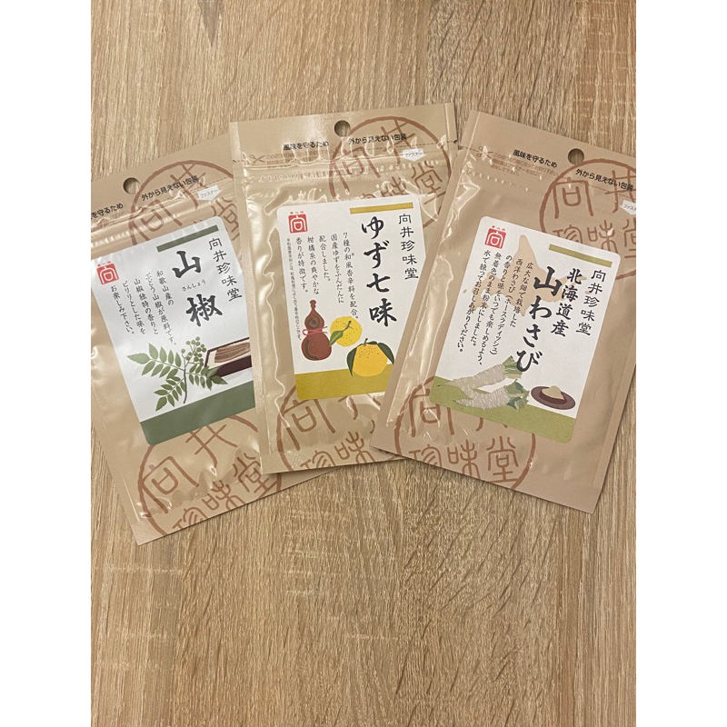 日本 向井珍味堂 粉山椒（和歌山產）柚子七味 山葵粉袋裝