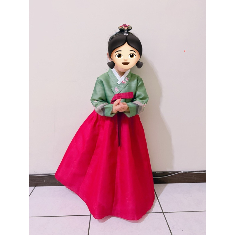 韓國品牌Theye 兒童韓服 女童 造型服飾 過年服 二手