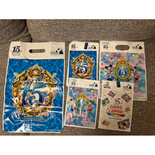 東京迪士尼❤️‍🔥Tokyo Disneyland/Sea 15週年 35週年 購物袋 塑膠袋