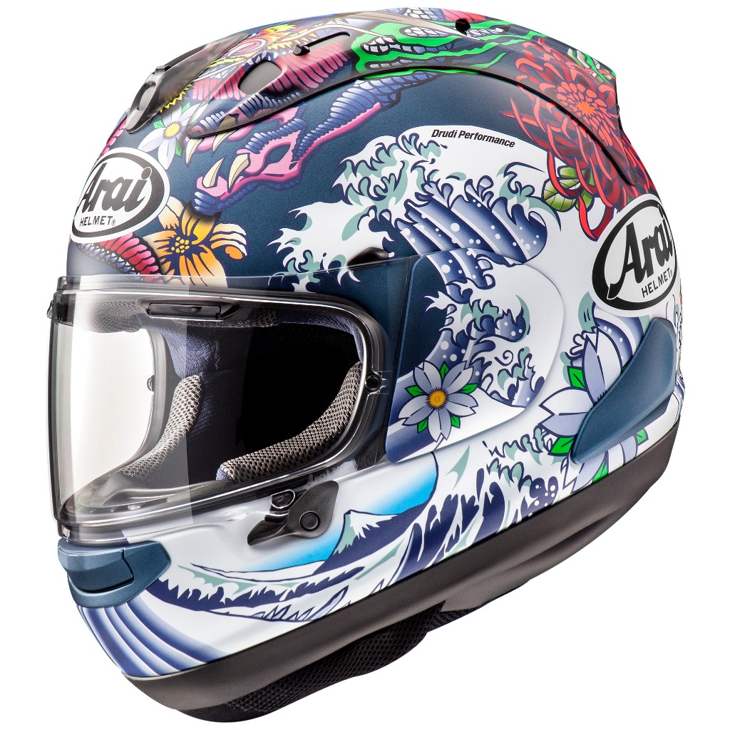 「預購」ARAI RX-7X 頂級 安全帽 彩繪 #ORIENTAL 浮世繪 消光藍