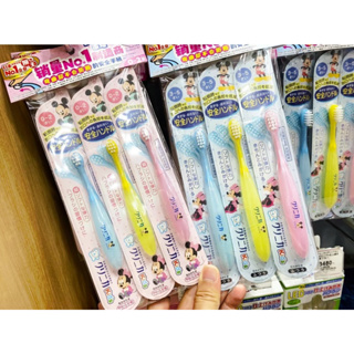 日本 獅王 Lion 可彎曲 兒童牙刷 3件組 米奇 日本代購