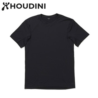 【Houdini】瑞典 原廠貨 男 Pace Air Tee 短袖快速排汗衣 純黑 860019