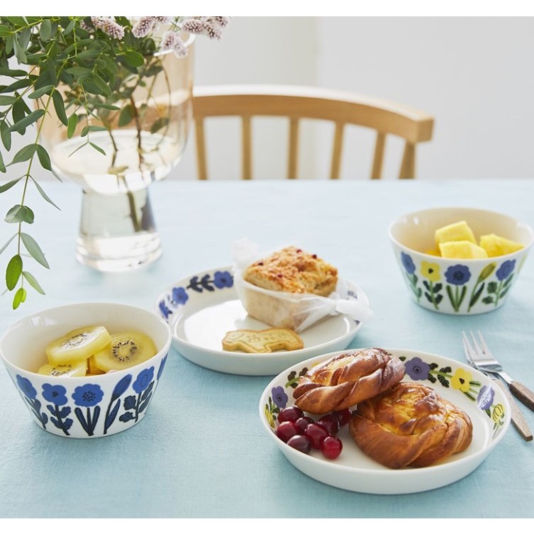 日本製北歐風Kippis陶瓷盤/餐盤/碗/水果盤/麥片碗--秘密花園
