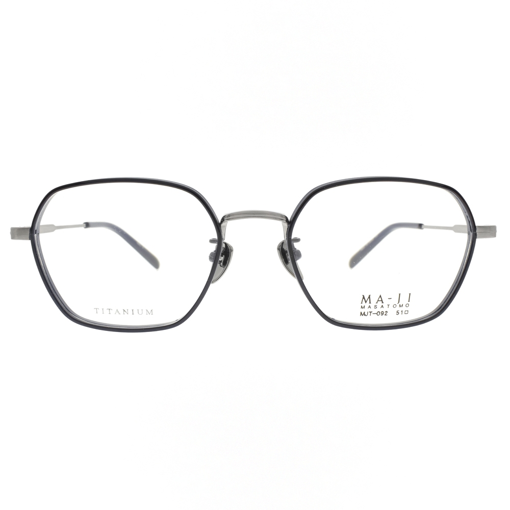 MA-JI MASATOMO 光學眼鏡 MJT092 C3 復古雕刻厚邊多邊款 日本鈦 - 金橘眼鏡