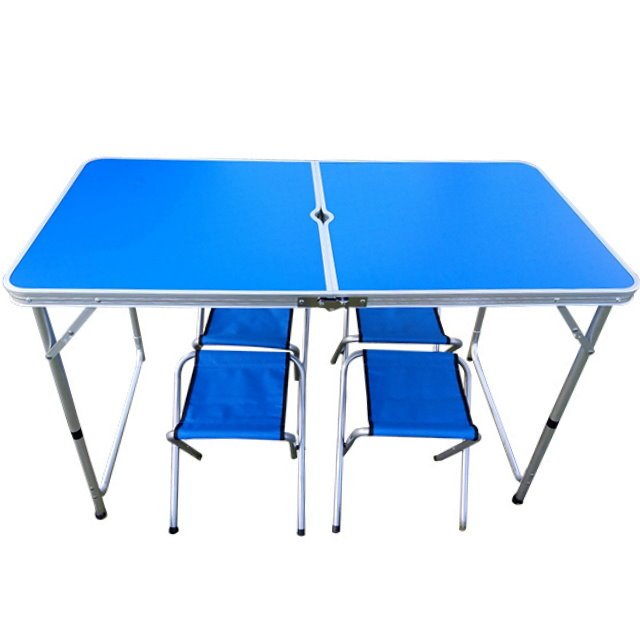 【戶外桌椅 桌椅組】DJ-6712 摺疊桌椅-輕便型鋁框桌椅組 折疊桌椅 露營桌椅組 桌椅 餐桌椅組合【配配大賣場】