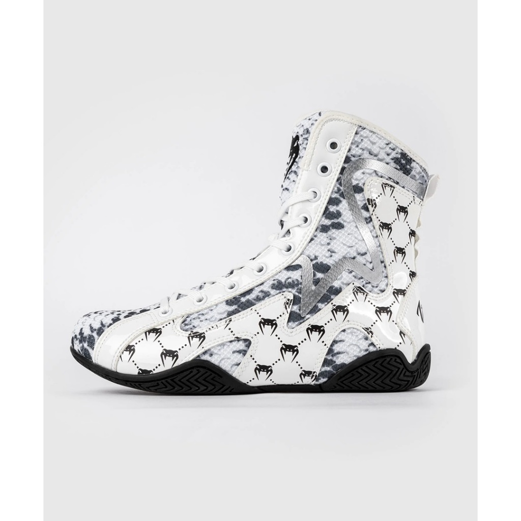 【TMMA】VENUM 老花 系列 白蛇 設計款 中高筒 輕量 合成皮 拳擊鞋- 白－EU-05071-002