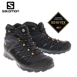 【SALOMON 法國】男 DAINTREE GTX 中筒登山鞋 夜空藍/黑/苔綠 健走鞋 L41678400