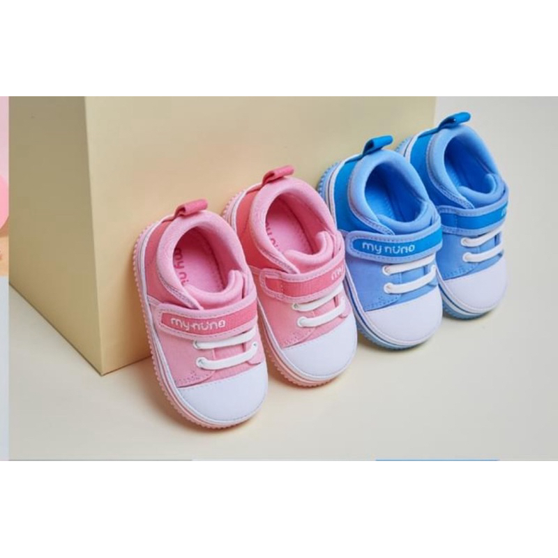 麗嬰房寶寶學步鞋 經典嗶嗶 藍— my nuno