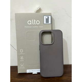 alto iphone 14pro original magsafe 磁吸經典皮革手機殼 大象灰 礫石灰