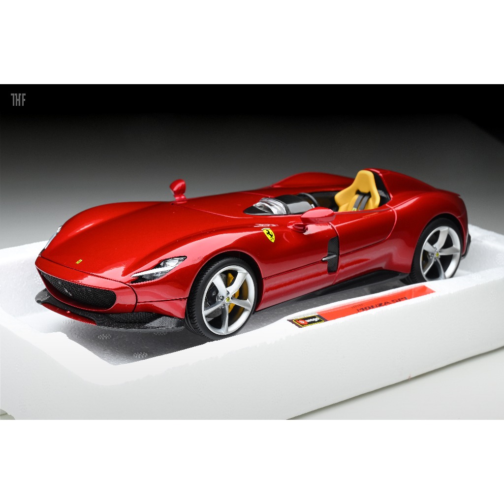 【歐洲限定】Ferrari Icona Monza SP1 金屬紅 精緻版 1/18 BBurago Signature