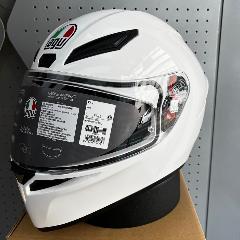 『Riderment』實體店面 ✨現貨✨【AGV K1S White 亮白】全罩式安全帽AGV 亞洲版頭型 公司貨