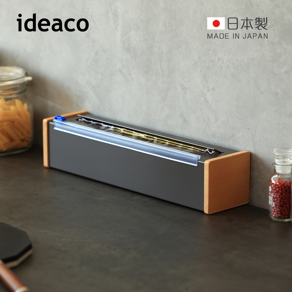 【日本ideaco】日本製原木鋼製保鮮膜切割器(送保鮮膜1入)-多色可選
