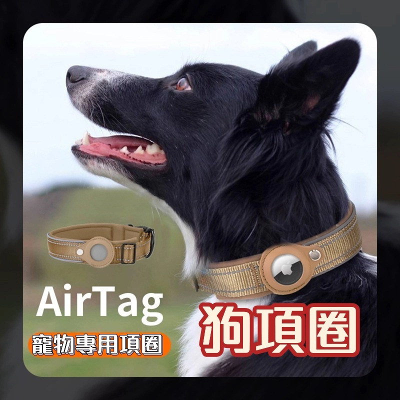 Airtag 寵物項圈 狗項圈 airtag 保護套寵物 狗狗項圈 定位項圈 小狗項圈 反光項圈 狗項圈