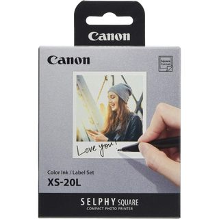 現貨馬上出 Canon XS-20L 方形相片貼紙 標籤 相紙20張墨盒 SELPHY SQUARE QX10 QX20