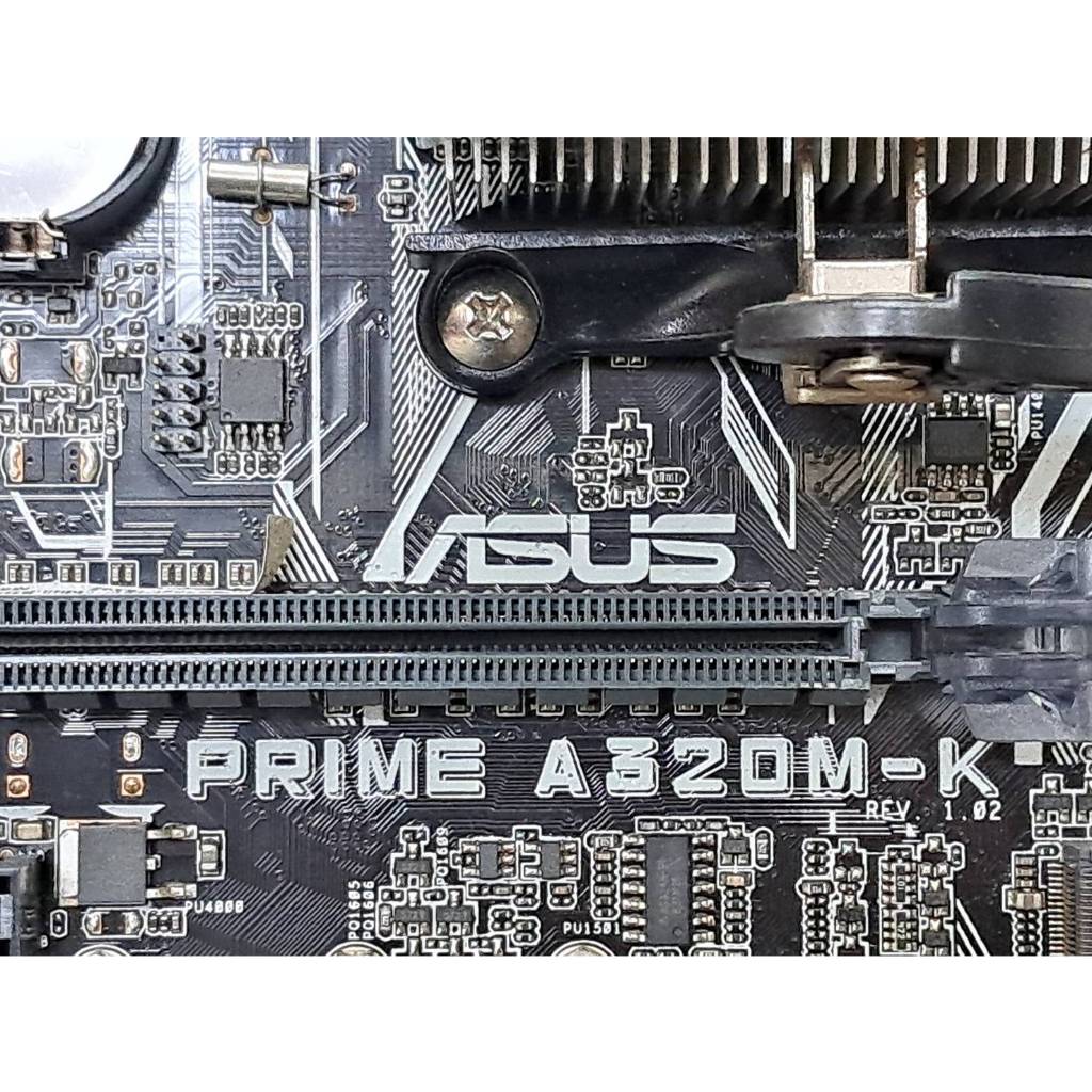 二手 華碩 ASUS PRIME A320M-K 主機板+ A6-9500 CPU -保固1個月(9成新/附檔板)