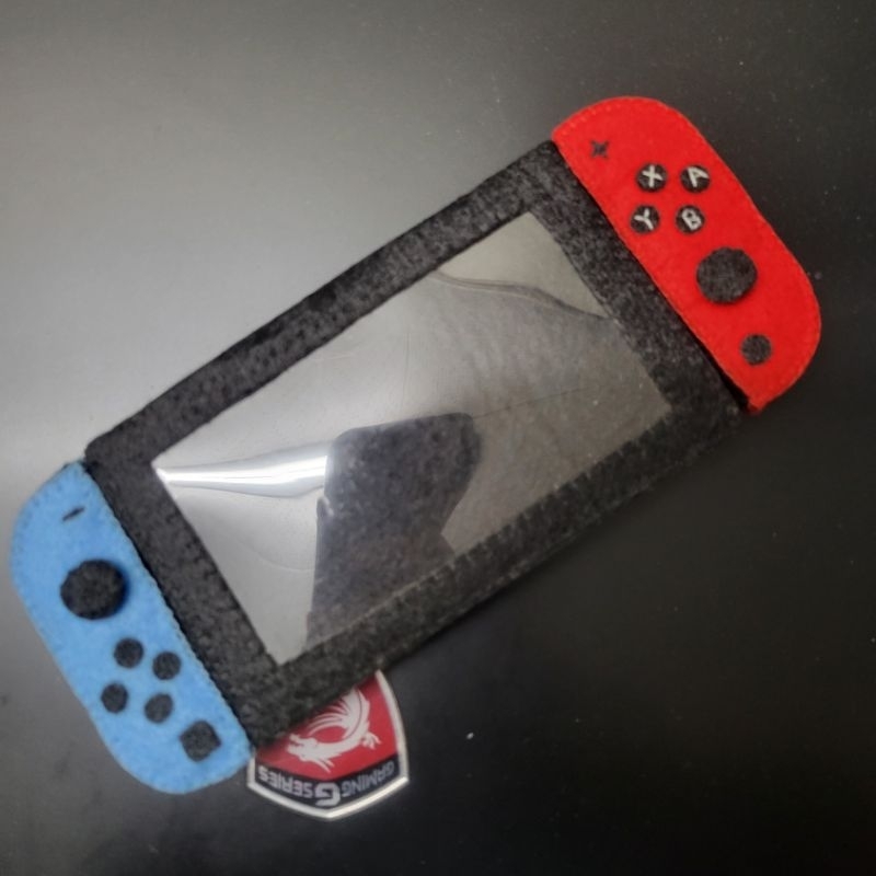 【手作】小廢物 不能玩的SWITCH NS SWITCH 不織布 作品 主機 把手 紅藍搖桿 任天堂